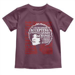 Angela Davis Inspirational Quote Toddler T Shirt Black History Month TS14 Maroon Print Your Wear