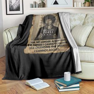 Angela Davis Inspirational Quote Throw Blanket Black History Melanin TS14 Print Your Wear