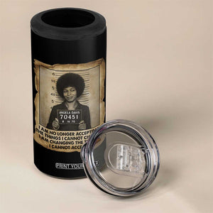 Angela Davis Inspirational Quote 4 in 1 Can Cooler Tumbler Black History Melanin TS14 Print Your Wear