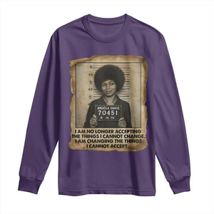 Angela Davis Inspirational Quote Long Sleeve Shirt Black History Melanin TS14 Purple Print Your Wear