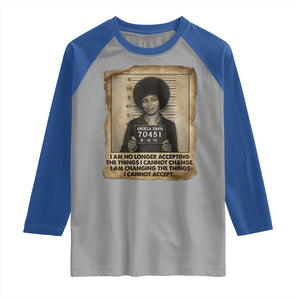 Angela Davis Inspirational Quote Raglan Shirt Black History Melanin TS14 Sport Gray Royal Print Your Wear