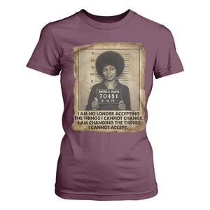 Angela Davis Inspirational Quote T Shirt For Women Black History Melanin TS14 Maroon Print Your Wear