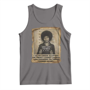 Angela Davis Inspirational Quote Tank Top Black History Melanin TS14 Deep Heather Print Your Wear