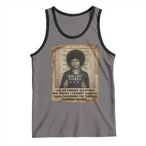 Angela Davis Inspirational Quote Tank Top Black History Melanin TS14 Deep Heather Black Print Your Wear