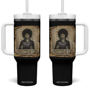 Angela Davis Inspirational Quote Tumbler With Handle Black History Melanin TS14 One Size: 40 oz Black Print Your Wear