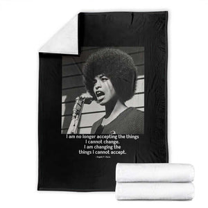 Angela Davis Inspirational Quote Throw Blanket Black History African Pride Power TS14 Black Print Your Wear