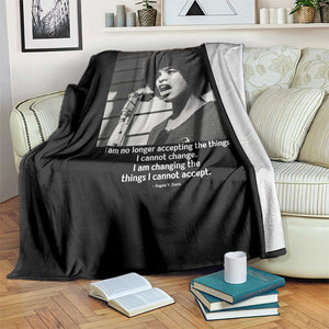 Angela Davis Inspirational Quote Throw Blanket Black History African Pride Power TS14 Print Your Wear