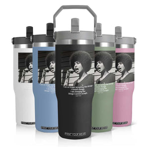 Angela Davis Inspirational Quote Flip Straw Tumbler Black History African Pride Power TS14 Print Your Wear