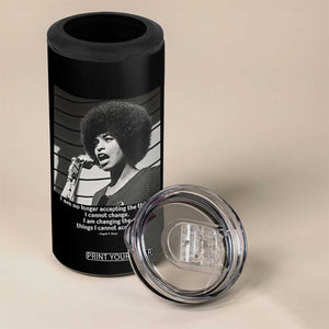 Angela Davis Inspirational Quote 4 in 1 Can Cooler Tumbler Black History African Pride Power TS14 Print Your Wear