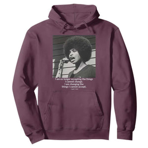 Angela Davis Inspirational Quote Hoodie Black History African Pride Power TS14 Maroon Print Your Wear