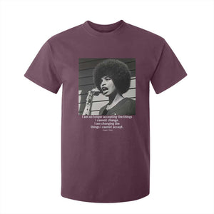 Angela Davis Inspirational Quote T Shirt For Kid Black History African Pride Power TS14 Maroon Print Your Wear