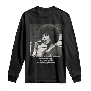 Angela Davis Inspirational Quote Long Sleeve Shirt Black History African Pride Power TS14 Black Print Your Wear