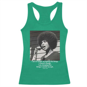 Angela Davis Inspirational Quote Racerback Tank Top Black History African Pride Power TS14 Irish Green Print Your Wear