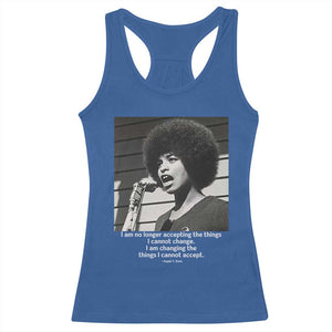 Angela Davis Inspirational Quote Racerback Tank Top Black History African Pride Power TS14 Royal Blue Print Your Wear
