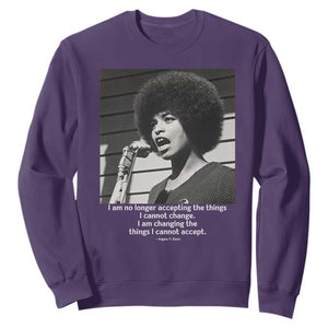Angela Davis Inspirational Quote Sweatshirt Black History African Pride Power TS14 Purple Print Your Wear