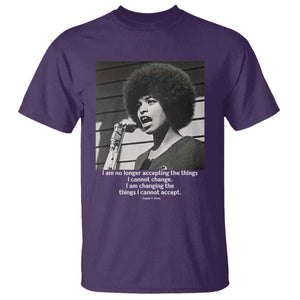 Angela Davis Inspirational Quote T Shirt Black History African Pride Power TS14 Purple Print Your Wear