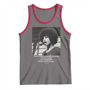 Angela Davis Inspirational Quote Tank Top Black History African Pride Power TS14 Deep Heather Red Print Your Wear