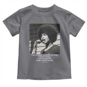 Angela Davis Inspirational Quote Toddler T Shirt Black History African Pride Power TS14 Charcoal Print Your Wear