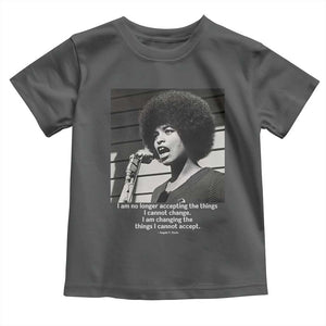 Angela Davis Inspirational Quote Toddler T Shirt Black History African Pride Power TS14 Dark Heather Print Your Wear