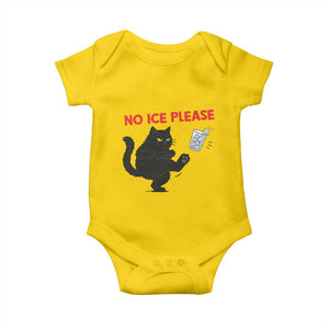 No Ice Please Baby Onesie Funny Black Cat Abolish ICE Meme Protest TS14 Daisy Print Your Wear
