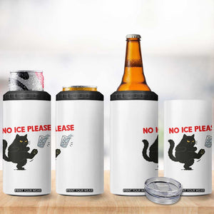 No Ice Please 4 in 1 Can Cooler Tumbler Funny Black Cat Abolish ICE Meme Protest TS14 Print Your Wear
