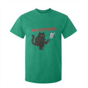 No Ice Please T Shirt For Kid Funny Black Cat Abolish ICE Meme Protest TS14 Irish Green Print Your Wear
