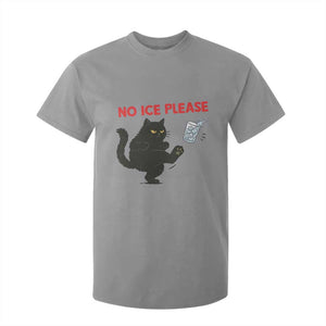 No Ice Please T Shirt For Kid Funny Black Cat Abolish ICE Meme Protest TS14 Sport Gray Print Your Wear