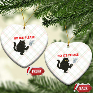 No Ice Please Ceramic Ornament Funny Black Cat Abolish ICE Meme Protest TS14 Print Your Wear