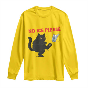 No Ice Please Long Sleeve Shirt Funny Black Cat Abolish ICE Meme Protest TS14 Daisy Print Your Wear