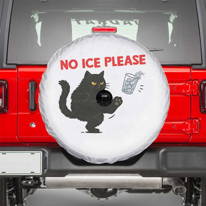 No Ice Please Spare Tire Cover Funny Black Cat Abolish ICE Meme Protest TS14 White Print Your Wear