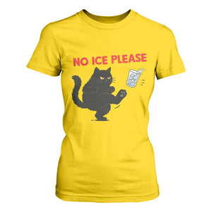 No Ice Please T Shirt For Women Funny Black Cat Abolish ICE Meme Protest TS14 Daisy Print Your Wear