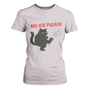 No Ice Please T Shirt For Women Funny Black Cat Abolish ICE Meme Protest TS14 Ice Gray Print Your Wear