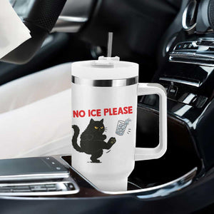No Ice Please Tumbler With Handle Funny Black Cat Abolish ICE Meme Protest TS14 Print Your Wear