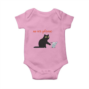 No Ice Please Baby Onesie Funny Cat Abolish ICE Meme Protest TS14 Light Pink Print Your Wear