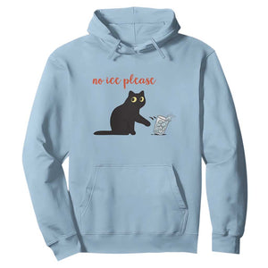 No Ice Please Hoodie Funny Cat Abolish ICE Meme Protest TS14 Light Blue Print Your Wear