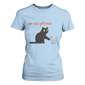 No Ice Please T Shirt For Women Funny Cat Abolish ICE Meme Protest TS14 Light Blue Print Your Wear