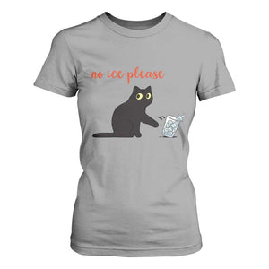 No Ice Please T Shirt For Women Funny Cat Abolish ICE Meme Protest TS14 Sport Gray Print Your Wear
