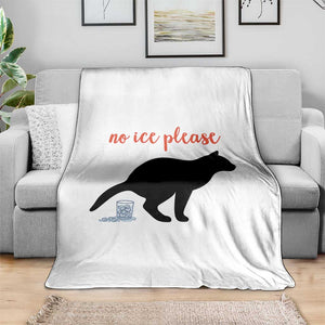 No Ice Please Throw Blanket Funny Cat Abolish ICE Meme TS14 Print Your Wear