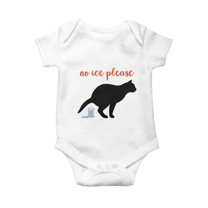 No Ice Please Baby Onesie Funny Cat Abolish ICE Meme TS14 White Print Your Wear