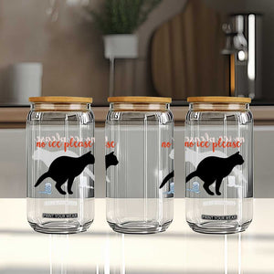 No Ice Please Glass Can Funny Cat Abolish ICE Meme TS14 Print Your Wear