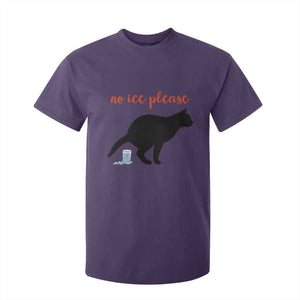 No Ice Please T Shirt For Kid Funny Cat Abolish ICE Meme TS14 Purple Print Your Wear