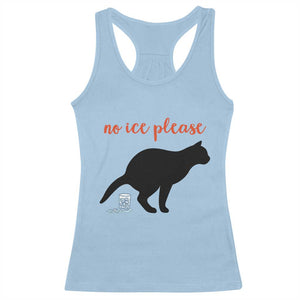 No Ice Please Racerback Tank Top Funny Cat Abolish ICE Meme TS14 Light Blue Print Your Wear