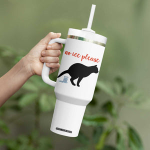 No Ice Please Tumbler With Handle Funny Cat Abolish ICE Meme TS14 Print Your Wear