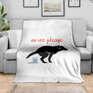 No Ice Please Throw Blanket Funny Dog Anti ICE Meme TS14 Print Your Wear