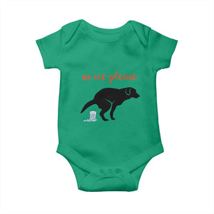 No Ice Please Baby Onesie Funny Dog Anti ICE Meme TS14 Irish Green Print Your Wear