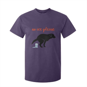 No Ice Please T Shirt For Kid Funny Dog Anti ICE Meme TS14 Purple Print Your Wear