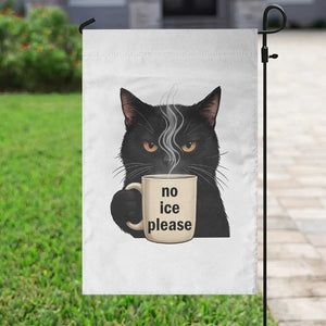 No Ice Please Garden Flag Funny Black Cat Anti ICE Meme TS14 Print Your Wear