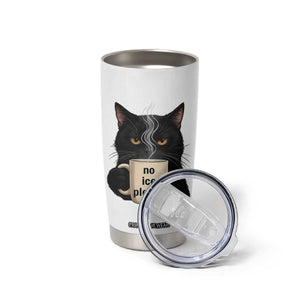 No Ice Please Tumbler Cup Funny Black Cat Anti ICE Meme TS14 Print Your Wear