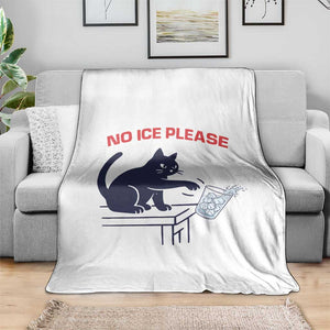 No Ice Please Throw Blanket Funny Cat Anti ICE Meme TS14 Print Your Wear