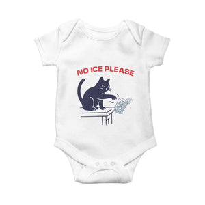 No Ice Please Baby Onesie Funny Cat Anti ICE Meme TS14 White Print Your Wear